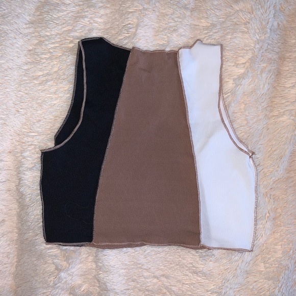 Sleeveless multicolour crop top - Picture 2 of 4